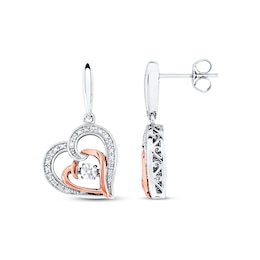 Unstoppable Love Earrings Sterling Silver & 10K Rose Gold