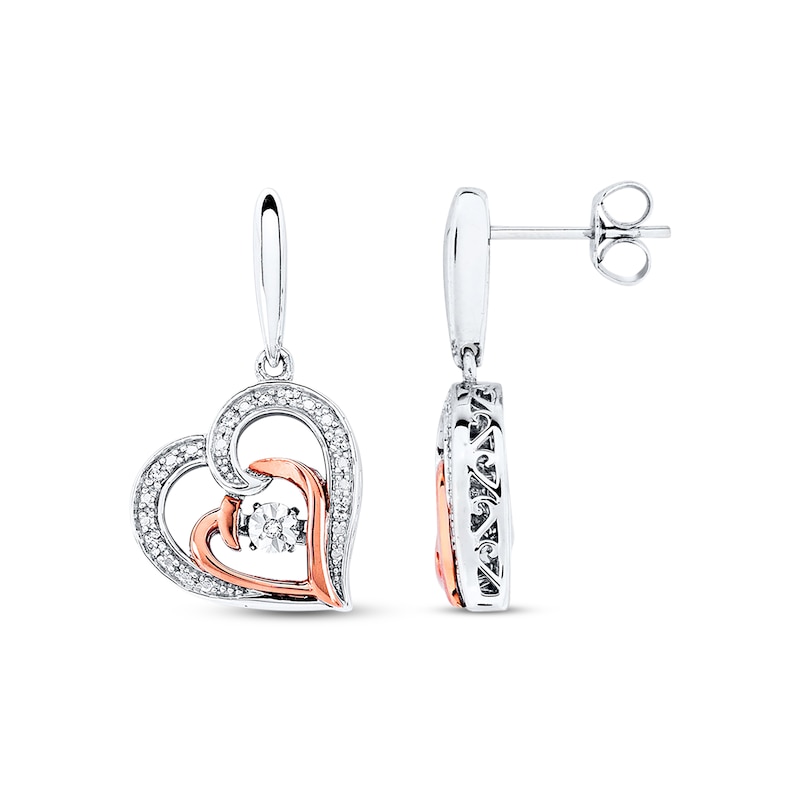 Unstoppable Love Earrings Sterling Silver & 10K Rose Gold