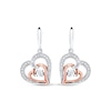 Thumbnail Image 1 of Unstoppable Love Earrings Sterling Silver & 10K Rose Gold