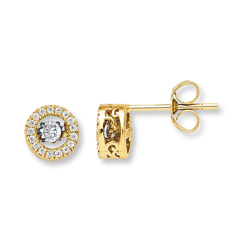 Main Image 1 of Unstoppable Love 1/6 ct tw Earrings 10K Yellow Gold