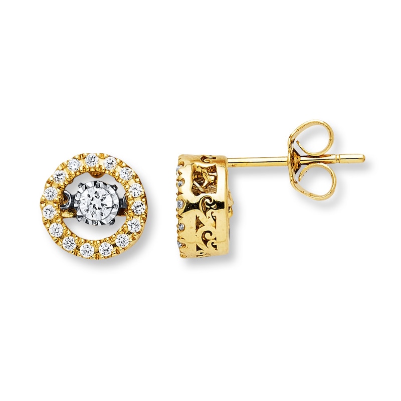 Main Image 1 of Unstoppable Love 1/4 ct tw Earrings 10K Yellow Gold