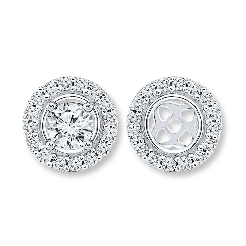 Main Image 1 of Earring Jackets 1/4 ct tw Diamonds 10K White Gold