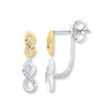 Thumbnail Image 1 of Infinity Earrings 1/20 ct tw Diamonds Sterling Silver & 10K Yellow Gold
