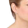 Thumbnail Image 2 of Front-Back Earrings 1/4 ct tw Diamonds Sterling Silver & 10K Rose Gold