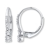 Thumbnail Image 0 of Hoop Earrings 1/3 ct tw Diamonds 10K White Gold