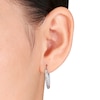 Thumbnail Image 2 of Hoop Earrings 1/4 ct tw Diamonds 10K Rose Gold