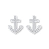 Thumbnail Image 0 of Anchor Earrings 1/8 ct tw Diamonds Sterling Silver