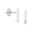 Thumbnail Image 1 of Bar Earrings Diamond Accents 14K White Gold