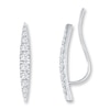 Thumbnail Image 1 of Earring Climbers 3/4 ct tw Diamonds 10K White Gold