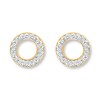 Thumbnail Image 1 of Diamond Circle Earrings 1/10 ct tw Round-cut 10K Yellow Gold