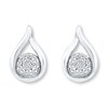 Thumbnail Image 1 of Diamond Teardrop Earrings 1/15 ct tw Round-cut Sterling Silver
