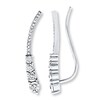 Thumbnail Image 1 of Earring Climbers 1/4 ct tw Diamonds Sterling Silver