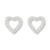 Thumbnail Image 0 of Heart Earrings 1/10 ct tw Diamonds 10K Yellow Gold