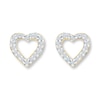 Thumbnail Image 1 of Heart Earrings 1/10 ct tw Diamonds 10K Yellow Gold