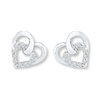 Thumbnail Image 0 of Heart Earrings 1/10 ct tw Diamonds Sterling Silver