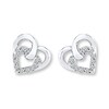 Thumbnail Image 0 of Heart Earrings 1/10 ct tw Diamonds Sterling Silver