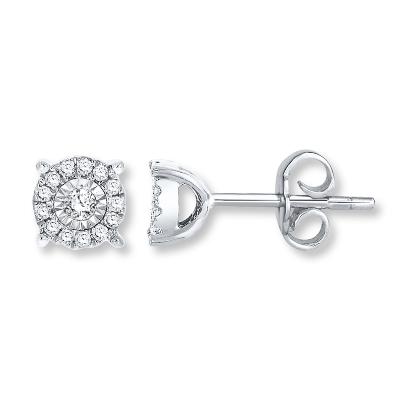 Main Image 1 of Radiant Reflections Earrings 1/5 ct tw Diamonds Sterling Silver