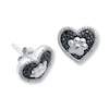 Thumbnail Image 0 of Paw Print Heart Earrings 1/10 ct tw Diamonds Sterling Silver