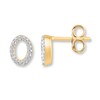 Thumbnail Image 0 of Oval Earrings 1/10 ct tw Diamonds 10K Yellow Gold