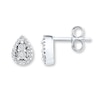 Thumbnail Image 0 of Teardrop Stud Earrings 1/8 ct tw Diamonds Sterling Silver