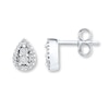 Thumbnail Image 1 of Teardrop Stud Earrings 1/8 ct tw Diamonds Sterling Silver