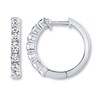 Thumbnail Image 1 of THE LEO Diamond Hoop Earrings 7/8 ct tw Diamonds 14K White Gold