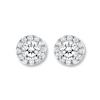 Thumbnail Image 2 of THE LEO Diamond Earrings 7/8 ct tw Round-cut 14K White Gold (I/I1)