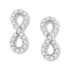 Thumbnail Image 0 of Diamond Infinity Earrings 1/4 ct tw Round-cut 10K White Gold