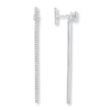 Thumbnail Image 1 of Diamond Line Earrings 1/2 Carat tw 10K White Gold