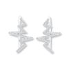 Thumbnail Image 1 of Diamond Heartbeat Earring Climbers 1/6 ct tw Sterling Silver