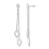 Thumbnail Image 1 of Diamond Dangle Earrings 1/6 ct tw Round-cut Sterling Silver