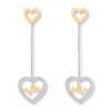 Diamond Heartbeat Earrings 1/6 ct tw Sterling Silver & 10K Yellow Gold
