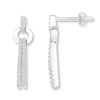 Thumbnail Image 0 of Diamond Dangle Earrings 5/8 ct tw Round-cut 10K White Gold