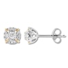 Thumbnail Image 0 of Diamond Stud Earrings 1/4 Carat tw Sterling Silver & 10K Yellow Gold