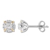 Thumbnail Image 1 of Diamond Stud Earrings 1/4 Carat tw Sterling Silver & 10K Yellow Gold