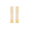 Thumbnail Image 2 of Diamond Hoop Earrings 1/8 ct tw Round-Cut 10K Yellow Gold