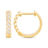Thumbnail Image 2 of Diamond Hoop Earrings 1/8 ct tw Round-Cut 10K Yellow Gold