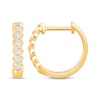 Thumbnail Image 3 of Diamond Hoop Earrings 1/8 ct tw Round-Cut 10K Yellow Gold