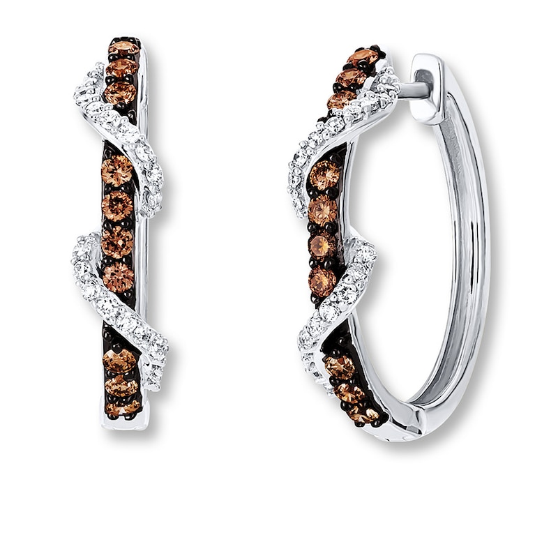 Main Image 1 of Le Vian Chocolate Diamonds 1/2 ct tw Earrings 14K Vanilla Gold