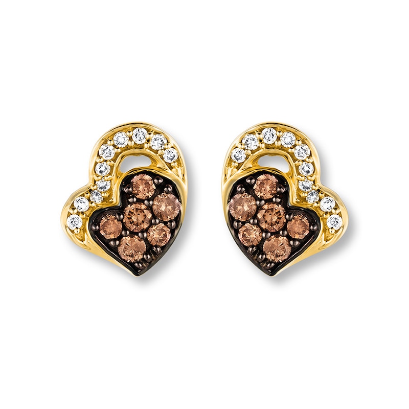 Main Image 1 of Le Vian Chocolate Diamonds 1/4 ct tw Earrings 14K Honey Gold