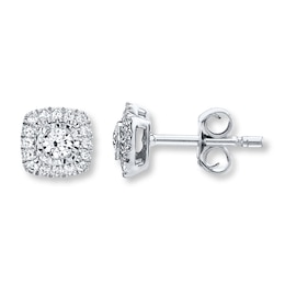 Diamond Earrings 1/4 ct tw Round-cut 10K White Gold