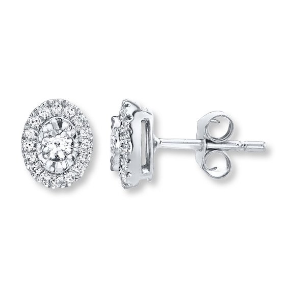 Diamond Earrings 1/4 ct tw Round-cut 10K White Gold | Kay