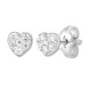 Thumbnail Image 2 of Diamond Heart Earrings 1/5 ct tw Round-cut 10K White Gold
