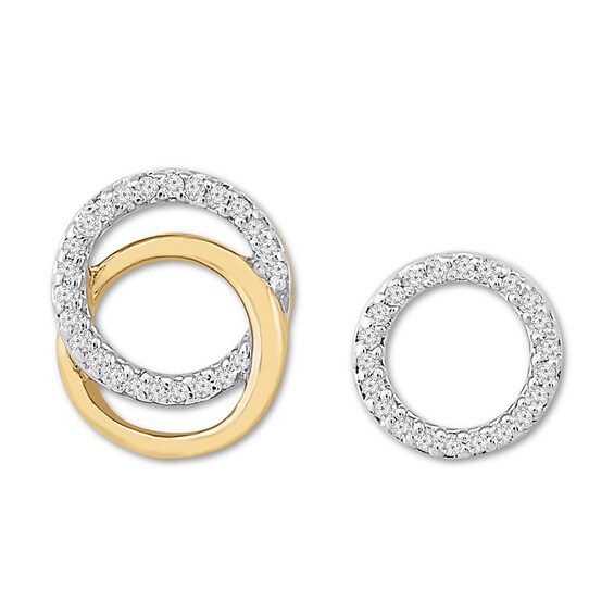 Diamond Mismatched Earrings 1/10 ct tw Round 10K Yellow Gold Kay
