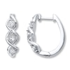 Thumbnail Image 0 of Diamond Hoop Earrings 1/10 ct tw Round-cut Sterling Silver