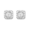 Thumbnail Image 1 of THE LEO Diamond Earrings 1 ct tw Princess & Round-cut 14K White Gold (I/I1)
