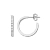 Thumbnail Image 0 of Diamond Hoop Earrings 1/2 ct tw Round-cut 10K White Gold