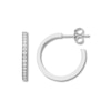 Diamond Hoop Earrings 3/4 ct tw Round-cut 14K White Gold