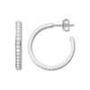 Thumbnail Image 0 of Diamond Hoop Earrings 1 ct tw Round-cut 14K White Gold