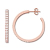 Thumbnail Image 0 of Diamond Hoop Earrings 1-1/2 ct tw Round-cut 14K Rose Gold